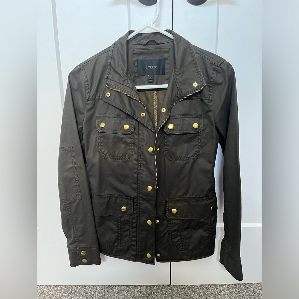 J. Crew Resin-coated twill field jacket